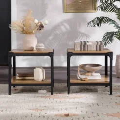 Set Of 2 Benny Urban Industrial Angle Iron Side Tables - Saracina Home 27 Set Of 2 Benny Urban Industrial Angle Iron Side Tables - Saracina Home -Furniture Specialty Store GUEST 805a5e76 b2c9 47bf ac9c 7696f3043384