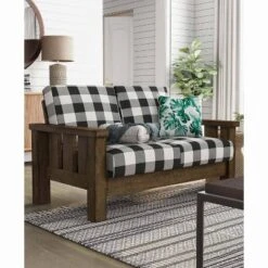 Jovie Gingham Rustic Loveseat - HOMES: Inside + Out 12 Jovie Gingham Rustic Loveseat - HOMES: Inside + Out -Furniture Specialty Store GUEST 811faadd dc28 48fc 8c06 09255a27cd4d