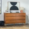 Mid-Century Modern Contoured 6 Drawer Dresser - Saracina Home -Furniture Specialty Store GUEST 835bca04 5042 4090 9359 69c944436414
