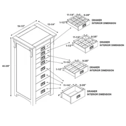 Delia Jewelry Armoire Brown - Powell Company -Furniture Specialty Store GUEST 83671e5f f20a 4898 93ee 3b153b1c74be