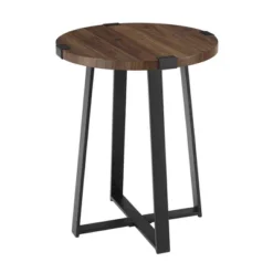 Wrightson Urban Industrial Faux Wrap Leg Round Side Table - Saracina Home -Furniture Specialty Store GUEST 85175990 d6ce 4a98 b921 b0ae1f64a193