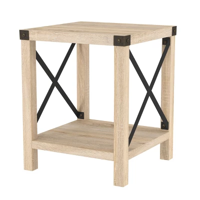 Sophie Rustic Industrial X Frame Side Table - Saracina Home 13 Sophie Rustic Industrial X Frame Side Table - Saracina Home - Image 11