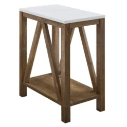 Taylen A Frame Farmhouse Open Storage Side Table - Saracina Home -Furniture Specialty Store GUEST 8a56e050 18a3 4e19 8714 e5ed52064b38
