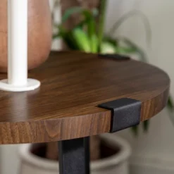 Wrightson Urban Industrial Faux Wrap Leg Round Side Table - Saracina Home -Furniture Specialty Store GUEST 8b163bfb ed61 4eae b38d ce911ea026a1