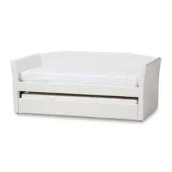 Twin Camino Modern And Contemporary Faux Leather Upholstered Daybed With Guest Trundle Bed - Baxton Studio -Furniture Specialty Store GUEST 8c50bd10 39aa 4377 8172 b3bffc60c94e