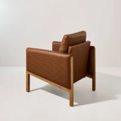 Faux Leather Upholstered Accent Arm Chair - Cognac - Hearth & Hand™ With Magnolia -Furniture Specialty Store GUEST 8dd6e260 8922 4383 a370 058b5ae59a93