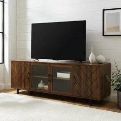 Vik Modern Boho 4 Door Herringbone TV Stand For TVs Up To 80" - Saracina Home 17 Vik Modern Boho 4 Door Herringbone TV Stand For TVs Up To 80" - Saracina Home -Furniture Specialty Store GUEST 9063eb92 b49a 4de7 8042 61e07cd7b281