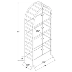 72" Holladay Curved Wooden Bookcase - Threshold™ Designed With Studio McGee -Furniture Specialty Store GUEST 907a020b f8bd 48ff ad78 2332a2c16f0a