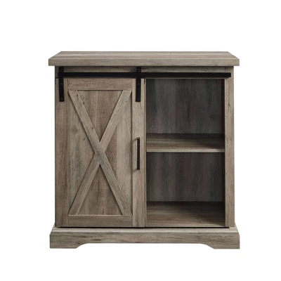 Tertia Industrial Accent Cabinet With Sliding X Barn Door - Saracina Home 7 Tertia Industrial Accent Cabinet With Sliding X Barn Door - Saracina Home - Image 5