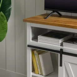 Transitional Sliding Barndoor Highboy TV Stand For TVs Up To 58" - Saracina Home 29 Transitional Sliding Barndoor Highboy TV Stand For TVs Up To 58" - Saracina Home -Furniture Specialty Store GUEST 9668399f e5a7 419a a34e f0354846aab9