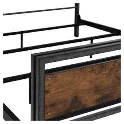 Queen Urban Chic Metal And Wood Plank Bed Brown - Saracina Home -Furniture Specialty Store GUEST 96ec04c6 8825 401d a458 94fb7b509933