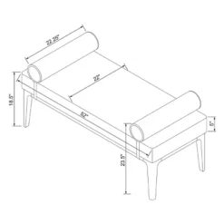 Randolph Bench With Bolster Pillows Linen - Threshold™ Designed With Studio McGee -Furniture Specialty Store GUEST 9983e70b 7f9e 4bcf a332 1d6fe6933ce7