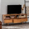 Cara Mid-Century Modern 3 Drawer TV Stand For TVs Up To 65" - Saracina Home -Furniture Specialty Store GUEST 9bbb4707 5d9c 487a 88c4 4bb8e3916034