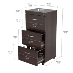 40.16" 3 Drawer Locking File Cabinet Espresso - Inval -Furniture Specialty Store GUEST 9c6e39bd 399a 4dc8 bd66 2671b163dc86