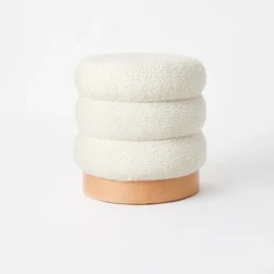 Clarkdale Channel Tufted Ottoman With Wood Base - Threshold™ Designed With Studio McGee -Furniture Specialty Store GUEST 9e78f4ea 34e1 4b4c 8927 610a96c011f0