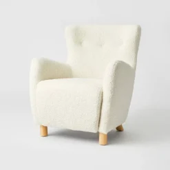 Kessler Wingback Faux Sherling Accent Chair Cream - Threshold™ Designed With Studio McGee 15 Kessler Wingback Faux Sherling Accent Chair Cream - Threshold™ Designed With Studio McGee -Furniture Specialty Store GUEST a09f34e6 88c9 4d02 ba31 f262090269f8