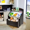 Costway Kids Wooden Toy Storage Unit Organizer W/Rolling Toy Box & Plastic Bins NaturalEspresso -Furniture Specialty Store GUEST a3d3b5fa 2433 4e82 a962 d1d0533ee1e1