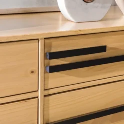 Modern 6 Drawer Double Dresser With Long Handles - Saracina Home -Furniture Specialty Store GUEST a655ef3a e42c 4a92 8bd3 8dc5f35056e3