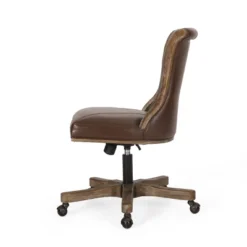 Coulee Contemporary Upholstered Roll Back Swivel Office Chair Dark Brown/Natural - Christopher Knight Home 18 Coulee Contemporary Upholstered Roll Back Swivel Office Chair Dark Brown/Natural - Christopher Knight Home -Furniture Specialty Store GUEST a7434c73 f11e 4c84 9a08 1fbc19ccdd3c
