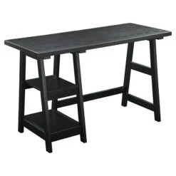 Designs2Go Trestle Desk With Shelves - Breighton Home -Furniture Specialty Store GUEST aa86743b 8e79 40c2 a6bb 7fbdc03f49ae