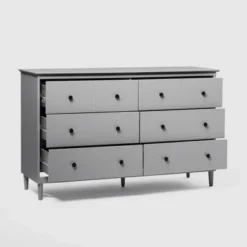 Stiva Classic Mid-Century Modern Horizontal 6 Drawer Dresser - Saracina Home -Furniture Specialty Store GUEST ab27ae63 eb40 4a84 a28a ef6f50069d2d