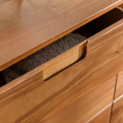 Mid-Century Modern Groove Wood 6 Drawer Dresser - Saracina Home -Furniture Specialty Store GUEST acae644a 11b4 4991 825d c7f6901a557e