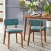 Set Of 2 Nettie Mid-Century Modern Upholstered Dining Chairs Walnut/Teal - Buylateral -Furniture Specialty Store GUEST add80759 4d29 4442 a0a3 fc0dfea15d3c
