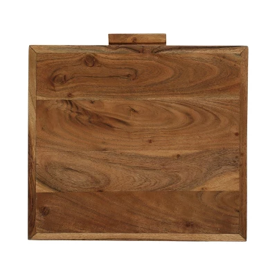 Wadley Boho Handcrafted Acacia Wood Nightstand Natural - Christopher Knight Home 7 Wadley Boho Handcrafted Acacia Wood Nightstand Natural - Christopher Knight Home - Image 5