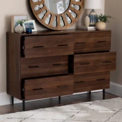Higgins Modern Horizontal 6 Drawer Dresser - Saracina Home -Furniture Specialty Store GUEST b51baecc 8022 4031 8aac a3ba997bb471