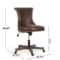 Coulee Contemporary Upholstered Roll Back Swivel Office Chair Dark Brown/Natural - Christopher Knight Home 24 Coulee Contemporary Upholstered Roll Back Swivel Office Chair Dark Brown/Natural - Christopher Knight Home -Furniture Specialty Store GUEST b5c43bc6 3348 4a01 85ce 9caa9e8dcbbf