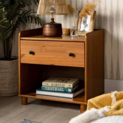 Set Of 2 Katie Transitional Tray Top 1 Drawer Solid Wood Nightstands Caramel - Saracina Home 17 Set Of 2 Katie Transitional Tray Top 1 Drawer Solid Wood Nightstands Caramel - Saracina Home -Furniture Specialty Store GUEST b6aafa3b 0da3 4e21 b5c1 30ffa8a85544