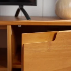 Solid Wood Mid-Century Modern TV Stand For TVs Up To 80" - Saracina Home -Furniture Specialty Store GUEST b78e54f7 947a 4b3c 9e8b b3b9f13c7373