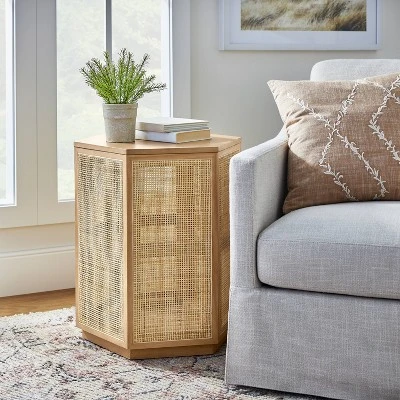 Lomita Rattan Accent Table Natural - Threshold™ Designed With Studio McGee 3 Lomita Rattan Accent Table Natural - Threshold™ Designed With Studio McGee