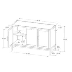 Warwick 3 Door Accent TV Stand For TVs Up To 59" - Threshold™ -Furniture Specialty Store GUEST ba5cd40d 7348 4de0 bac8 5ec1775d8cb4
