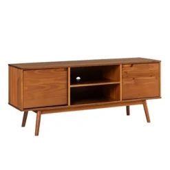 Solid Wood Mid-Century Modern TV Stand For TVs Up To 65" - Saracina Home -Furniture Specialty Store GUEST bcf10612 ab1c 44cb 835f 7b34eadc967d