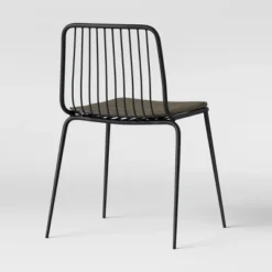 Set Of 2 Sodra Rounded Seat Wire Dining Chair Black - Threshold™ -Furniture Specialty Store GUEST beee2ef8 8c06 41f9 85cc 368726c46ac7