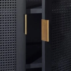 66" East Bluff Woven Cabinet Black - Threshold™ Designed With Studio McGee -Furniture Specialty Store GUEST c257520a eec7 407a b715 3ee6acc782cd