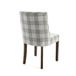2pk Harman Contemporary Upholstered Plaid Dining Chairs Gray/Light Beige/Brown - Christopher Knight Home -Furniture Specialty Store GUEST c59b166c df3d 4761 8d46 d228bd9e258f