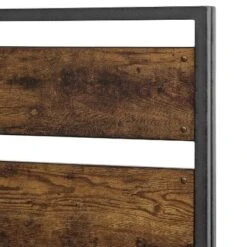 Queen Urban Chic Metal And Wood Plank Bed Brown - Saracina Home -Furniture Specialty Store GUEST c5d1297f 85aa 4822 af1e 1303eb054e5b