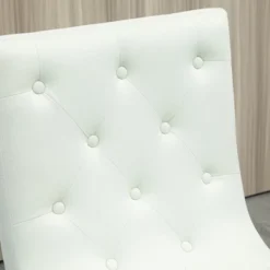 HOMCOM Bar Stools Set Of 2, Swivel Bar Chairs, 25.5" High Fabric Tufted Breakfast Barstools For Kitchen Counter, Cream White -Furniture Specialty Store GUEST c6894d97 b617 48f0 a8ab de2d9f3bba9e