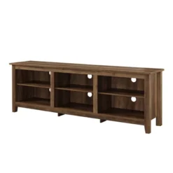 Transitional 6 Cubby Wood Open Storage Wood TV Stand For TVs Up To 80"- Saracina Home -Furniture Specialty Store GUEST c721382d 63e9 44f2 b465 86684712d38c