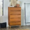 Mid-Century Modern Contoured 5 Drawer Chest Of Drawers - Saracina Home -Furniture Specialty Store GUEST caa47950 c48f 4bf7 b54e ea5258447383