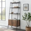 72" Open Shelf And Closed Storage Cabinet Ladder Bookcase - Saracina Home -Furniture Specialty Store GUEST d5ed9a6a d33c 44a1 8ab7 7d7146b0027f