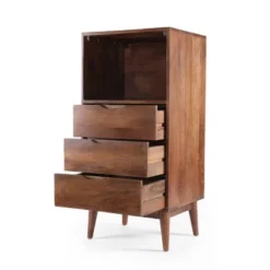 Rabun Handcrafted Mid-Century Modern Mango Wood 3 Drawer Chest Light Oak - Christopher Knight Home -Furniture Specialty Store GUEST dc59edd3 be23 4875 a2f3 7c638166947b