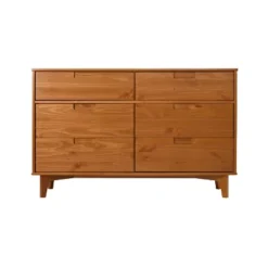 Mid-Century Modern Groove Wood 6 Drawer Dresser - Saracina Home -Furniture Specialty Store GUEST df73fcb6 1e74 4709 ae75 c24412f90be1