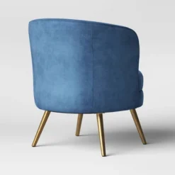 Beadle Accent Chair With Brass Leg Velvet Blue - Project 62™ -Furniture Specialty Store GUEST e11583ec 29c6 45c1 beb3 aaaa0bb28088