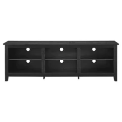 Transitional 6 Cubby Wood Open Storage Wood TV Stand For TVs Up To 80"- Saracina Home -Furniture Specialty Store GUEST e4c39780 fb14 4bd8 b437 8185f460c007