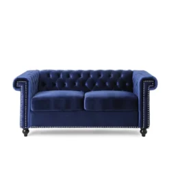 Brinkhaven Modern Glam Tufted Velvet Loveseat With Nailhead Trim - Christopher Knight Home -Furniture Specialty Store GUEST e6dbdeaf b34f 4bb9 8c55 a2bef1478ebe