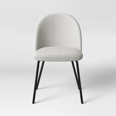 2pk Nils Metal Base Dining Chairs Gray Woven Fabric - Project 62™ 5 2pk Nils Metal Base Dining Chairs Gray Woven Fabric - Project 62™ - Image 3