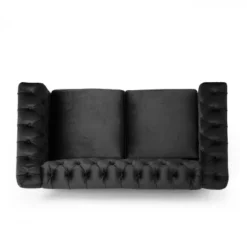 Brinkhaven Modern Glam Tufted Velvet Loveseat With Nailhead Trim - Christopher Knight Home -Furniture Specialty Store GUEST eca0083e 5ef9 4c65 8bae c89aa70087b7